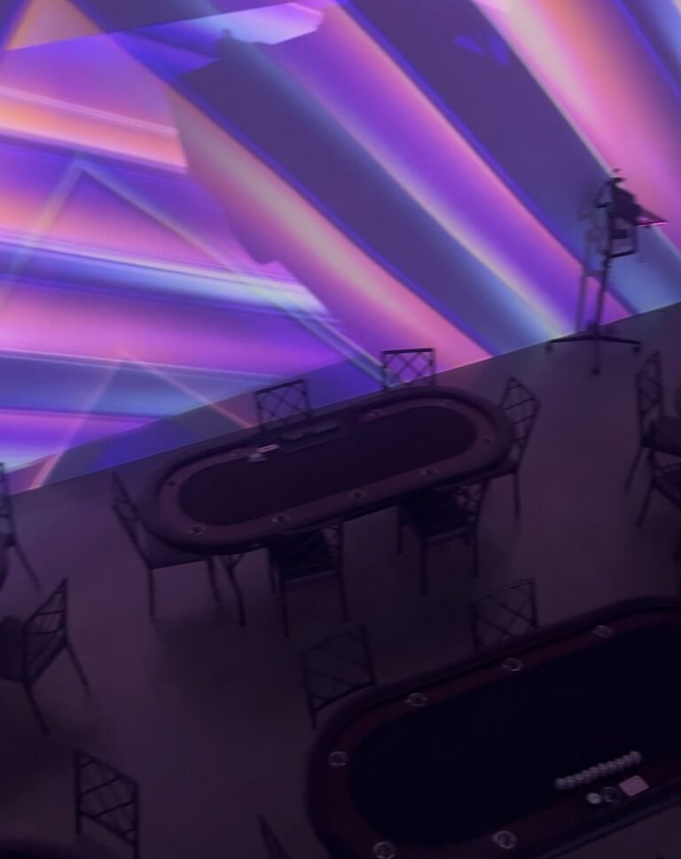 Casino night event with poker and casino tables in New Jersey